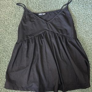 Black Flared Cami Top